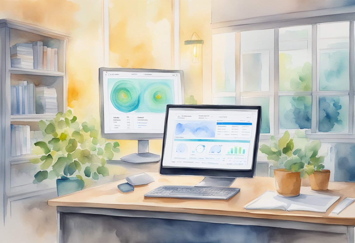 A computer screen displaying AI analyzing Parkinson's symptoms with severity assessment