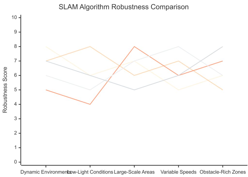 SLAM algorithms’ robustness across various environmental conditions.