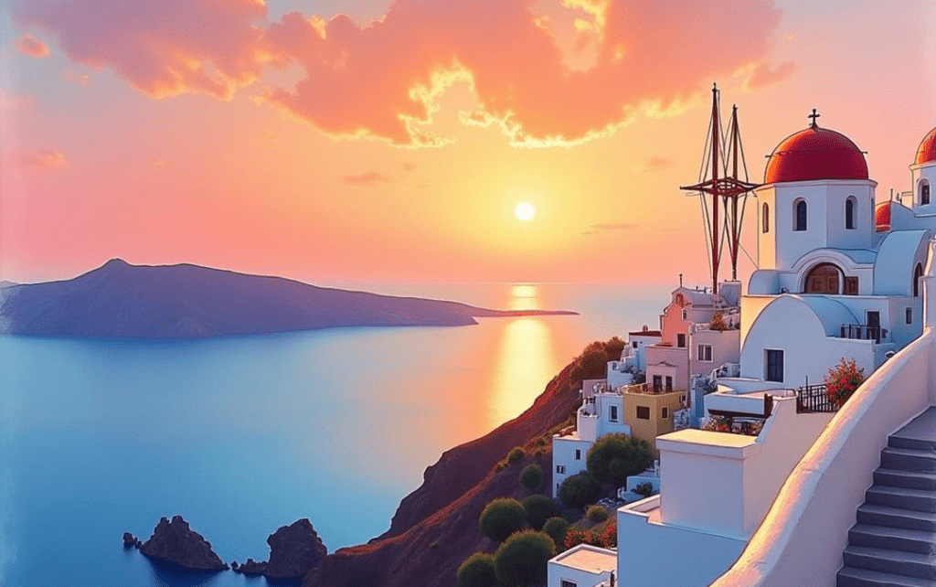  sunset in Santorini