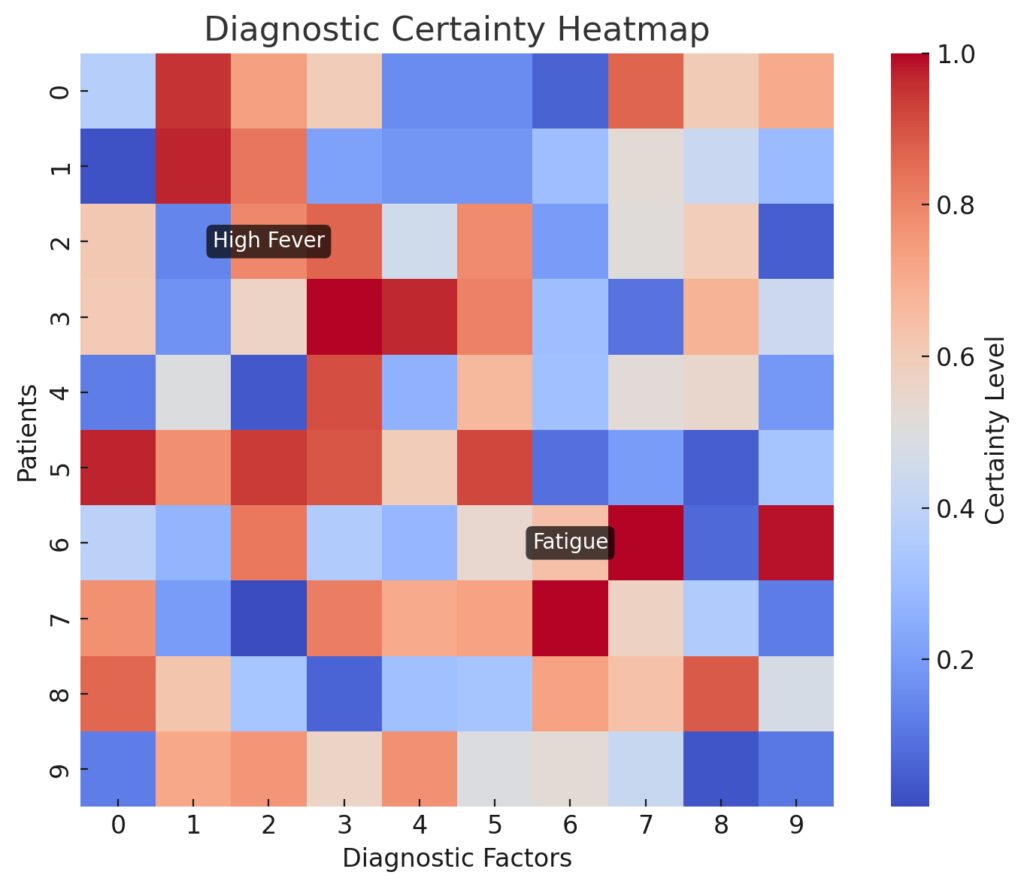 how fuzzy logic aids in interpreting diagnostic factors, ensuring transparency in medical decision-making.