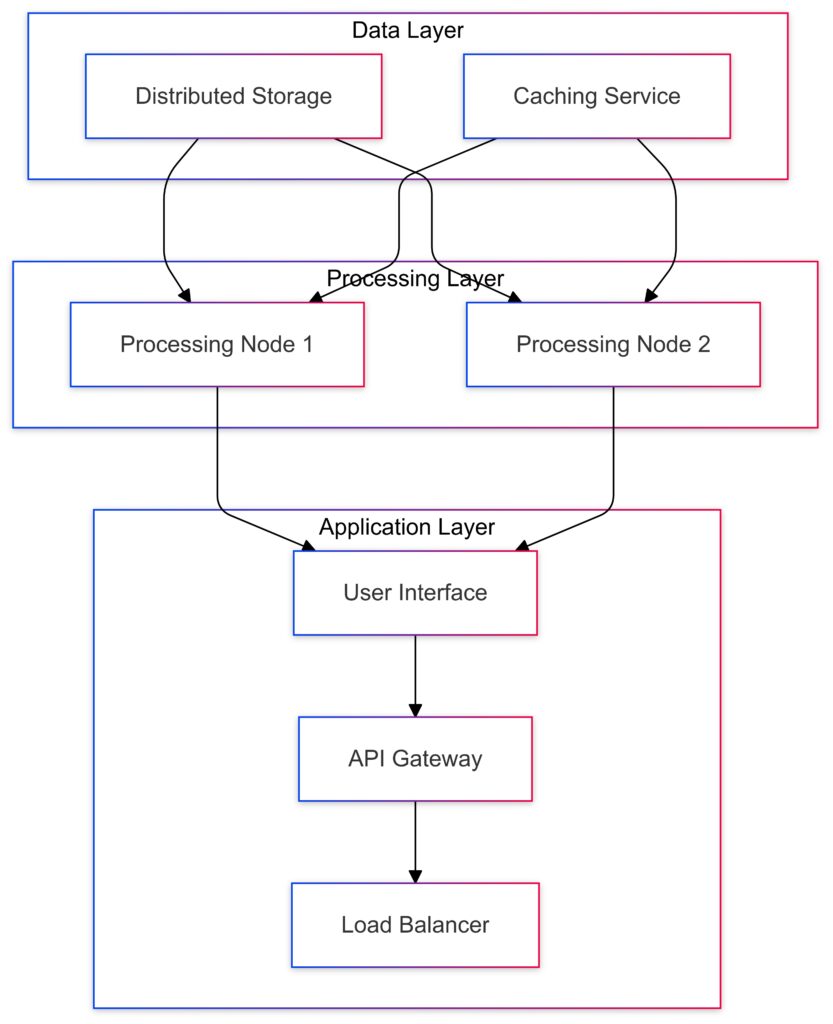 The architecture of a scalable recommendation system with distributed and optimized components.